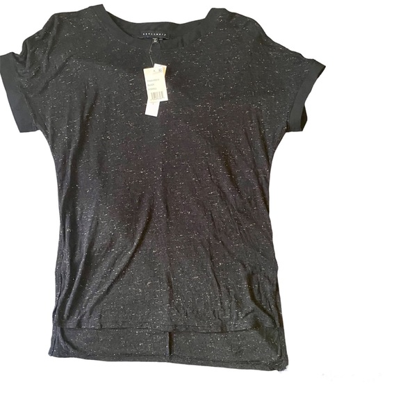 SANCTUARY NWT ‘Ashley’ Glitter Detail Top Black and Gold Size XS - Picture 2 of 9